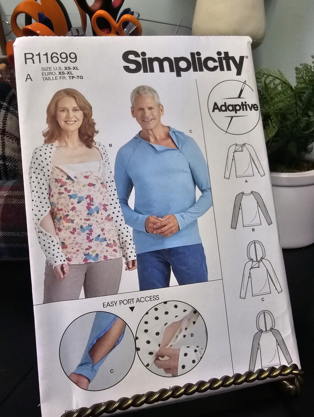 Simplicity Sewing Pattern Tops With Chemo Port Access